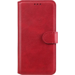 Motorola Moto G22 Kırmızı Için Buzağı Doku Deri Kılıf (Yurt Dışından)