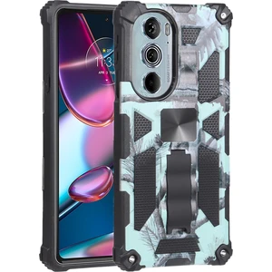 Motorola Edge 30 Pro Mint Green Için Kamuflaj Zırhı Tpu + Pc Kılıfı (Yurt Dışından)