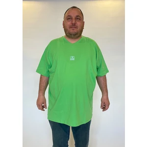 Rood Büyük Beden  T-Shirt V-Yaka