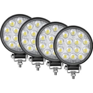 14 LED Yuvarlak 48W Off Road Sis Farı Lambası Projektör 12-24V 4 Adet