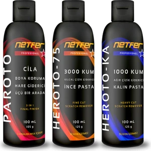 3'lü İnce Kalın Pasta Cila Set - 3x100 mL