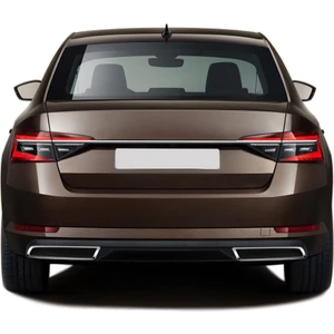 Skoda Superb 2015-2019 Uyumlu Krom Egzoz Çıkışı Difüzör 2 Parça P.çelik