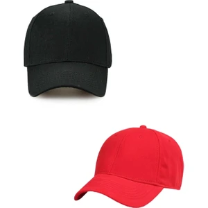 Elif İç Giyim Unisex Ayarlanabilir Spor Basic Kep Şapka 2'li Set