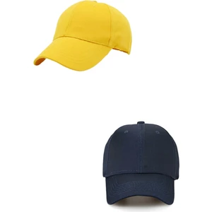 Elif İç Giyim Unisex Ayarlanabilir Spor Basic Kep Şapka 2'li Set