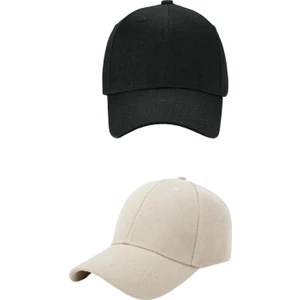 Elif İç Giyim Unisex Ayarlanabilir Spor Basic Kep Şapka 2'li Set