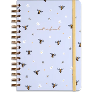 Matt Notebook A5 15X21 cm Spiralli Lastikli Noktalı Tarihsiz Not Defteri Arı