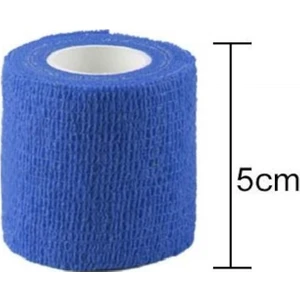 Elastik Kendinden Yapışkanlı Coban Bandaj Mavi Renkli 5 Cm