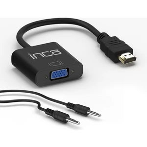 IHTVJ-7S HDMI to VGA Siyah Jaklı Ses Kablosu