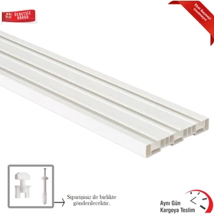 Okçu Kardeşler Yapı Market Perde Rayı Korniş 3 Raylı 3''lü Üçlü Korniş Uzunluk: 3,5 Metre