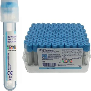Bd 363047 Sodyum Sitratlı Tüp 2.7ml Mavi 13X75MM-100 Adet