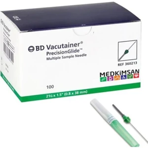 Bd Vacutainer Bd 360213 Vacutainer Kan Alma Iğnesi 21g Yeşil 100 Adet