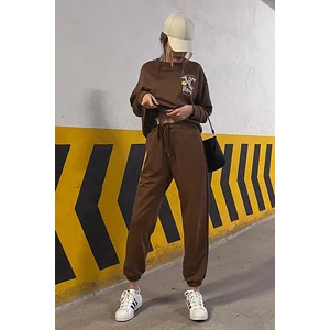 Mad Girls Kahverengi Kadın Eşofman Takım MG1278