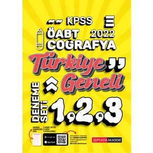 Pegem Akademi Yayıncılık 2022 KPSS ÖABT Coğrafya 1-2-3 (3'lü Deneme)