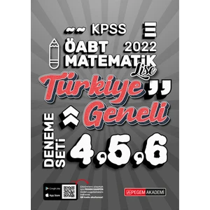 Pegem Akademi Yayıncılık 2022 KPSS ÖABT Lise Matematik 4-5-6 (3'lü Deneme)