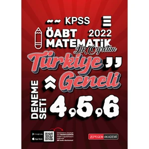 Pegem Akademi Yayıncılık 2022 KPSS ÖABT İlköğretim Matematik 4-5-6 (3'lü Deneme)