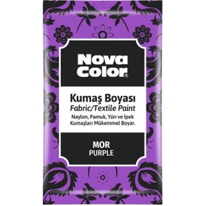 Nova Color Toz Kumaş Boyası 12 gr Mor