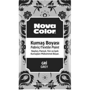 Nova Color Toz Kumaş Boyası 12 gr Gri
