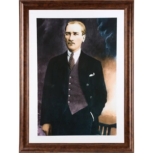 Tuvalist Sanat Eserleri 60*80 Ölçülerinde Kahverengi Çerçeveli Kanvas Tablo