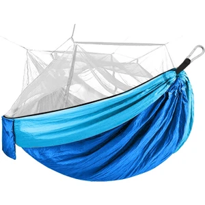 Şifreleme Sivrisinek Net Hamak Açık Kamp Anti-Mosquito Net Gazlı Bez Hamak, Boyut: 260X140 cm Koyu Mavi Açık Mavi (Yurt Dışından)