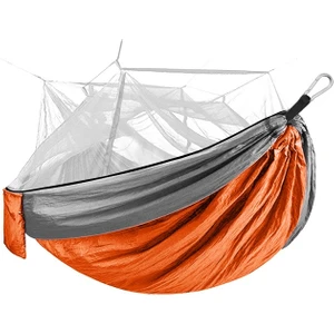 Şifreleme Sivrisinek Net Hamak Açık Kamp Anti-Mosquito Net Gazlı Bez Hamak, Boyut: 260X140 cm Turuncu Kırmızı Gri (Yurt Dışından)