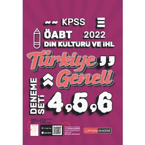 Pegem Akademi Yayıncılık 2022 KPSS ÖABT Din Kültürü ve Ahlak Bilgisi 4-5-6 (3'lü Deneme)