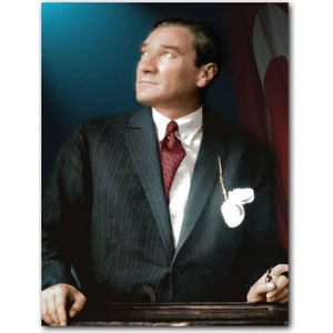 Cakatablo Ahşap Tablo Mustafa Kemal Atatürk Posterleri (25X35 cm Boyut)