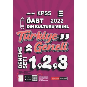 Pegem Akademi Yayıncılık 2022 KPSS ÖABT Din Kültürü ve Ahlak Bilgisi 1-2-3 (3'lü Deneme)