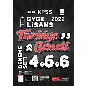 Pegem Akademi Yayıncılık 2022 KPSS Genel Yetenek Genel Kültür 4-5-6 (3'lü Deneme)