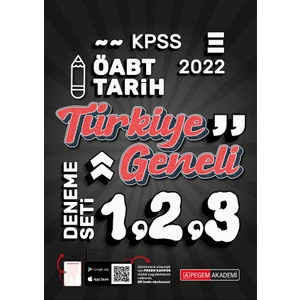 Pegem Akademi Yayıncılık 2022 KPSS ÖABT Tarih 1-2-3 (3'lü Deneme)