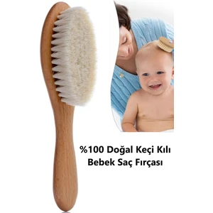 Doğal Keçi Kılı Yumuşacık Bebek Saç Fırçası