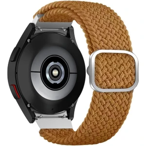 Samsung Galaxy Watch 4 40 mm / 44 mm Ayarlanabilir Dokuma Saat Bandı Kahve (Yurt Dışından)