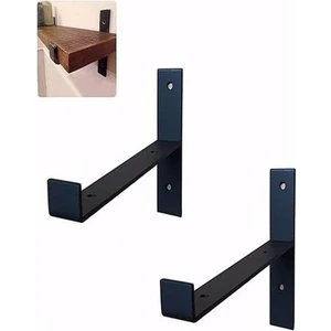 2 Li Raf Ayağı 20 cm Derinliğinde Raflara Uygun Raf Ayağı - Siyah