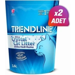 2 Adet - Trendline Silika Kristal Kedi Kumu 3,6 Lt (1,4 Kg)