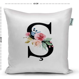 Sakallı Home Sakallı Kırlent Harfli Dekoratif Kırlent Kılıfı