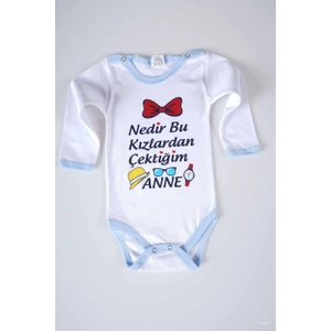 Miniko Kids Yeni Sezon Nedir Bu Kızlardan Çektiğim Yazılı Bebek Çocuk Uzun Kol Pamuk Bady Zıbın