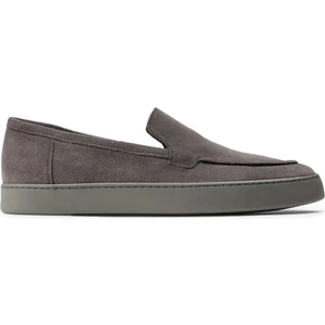 Hakiki Süet Gri Loafer Erkek Ayakkabı