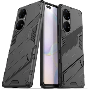 Huawei P50 Pro Matrix Serisi Armor Standlı Perfect Koruma Kılıf -Siyah