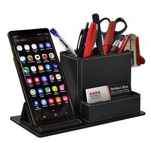 Dk -155 Suni Deri Standlı Masa Üstü Set  - Kalem Seti