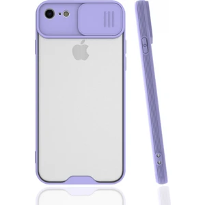 Apple iPhone Se 2020 Uyumlu Sürgülü Ultra Ince Renkli Kamera Korumalı Koruyucu Kılıf