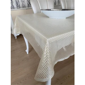 Şeffaf Kaplamalı Petek Desenli Pvc Masa Örtüsü
