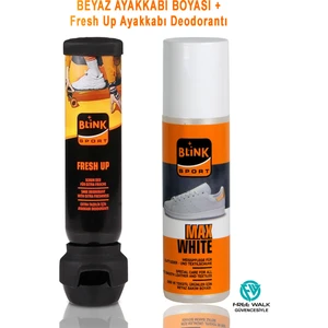 Blink Sport Beyaz Renkli Spor, Deri ve Kumaş Ayakkabı Boyası 75 ml + Fresh Up Ayakkabı Deodorantı 100 ml