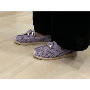 Yeni Trend Zincirli Fiyonklu Delikli Yazlık Spor Babet Ayakkabı