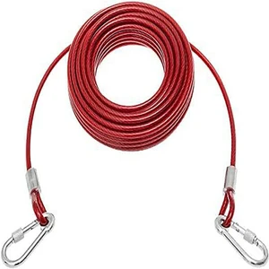 6 mm 4 Metre + 2 Vidalı Karabina Köpek Bahçe Bağlama