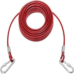 6 mm 7 Metre + 2 Vidalı Karabina Köpek Bahçe Bağlama