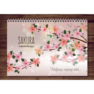 A4 Haftalık Planlayıcı Sakura