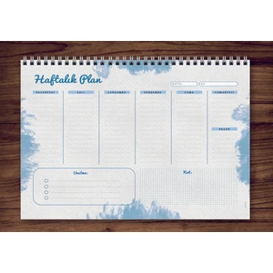 A4 Haftalık Planlayıcı Blue Trail