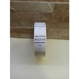 Netsan Etiket Yıkama Talimatı Etiketi - 100% Cotton