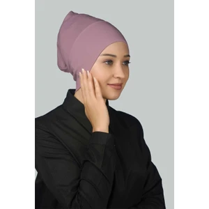 Hazır Pratik Geçmeli Uzun Boru Tesettür Bonesi - Koyu Pembe