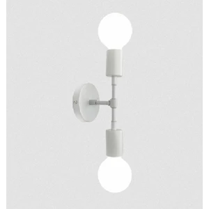 Retro Beyaz Metal 2 Li Dekoratif Rustik Duvar