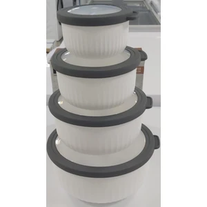 Vip Ahmet VP-046 Vakumlu Saklama Kabı Beyaz 4 Lü